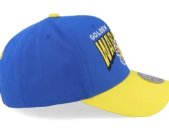 Golden State Warriors Boom Text Pro Blue/Yellow Adjustable - Mitchell & Ness