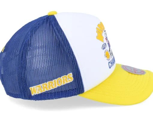 Golden State Warriors Champs Fest White Trucker - Mitchell & Ness