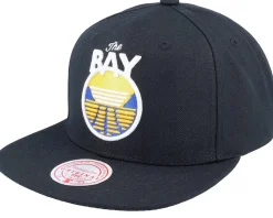 Golden State Warriors Core Basic Black Snapback - Mitchell & Ness