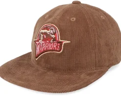 Golden State Warriors Corduroy Deadstock Brown Snapback - Mitchell & Ness