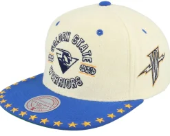 Golden State Warriors Dune Royal Off White/Blue Snapback - Mitchell & Ness