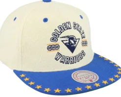 Golden State Warriors Dune Royal Off White/Blue Snapback - Mitchell & Ness