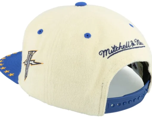 Golden State Warriors Dune Royal Off White/Blue Snapback - Mitchell & Ness