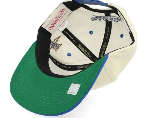 Golden State Warriors Dune Royal Off White/Blue Snapback - Mitchell & Ness