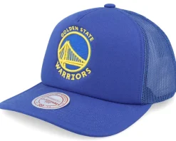 Golden State Warriors Evergreen Blue Trucker - Mitchell & Ness