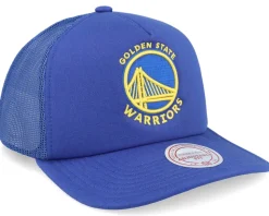 Golden State Warriors Evergreen Blue Trucker - Mitchell & Ness