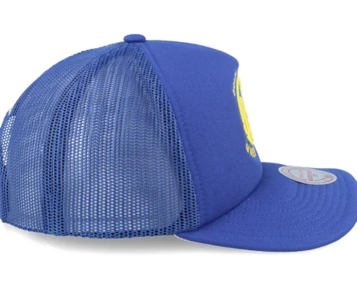 Golden State Warriors Evergreen Blue Trucker - Mitchell & Ness