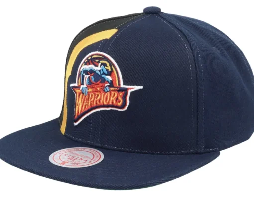 Golden State Warriors Retroline Navy Snapback - Mitchell & Ness
