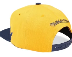 Golden State Warriors Sharktooth Yellow/Blue Snapback - Mitchell & Ness