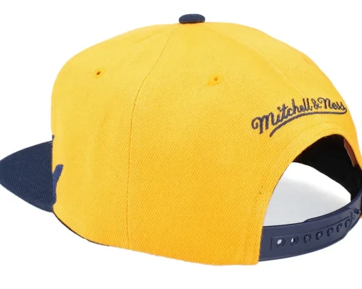 Golden State Warriors Sharktooth Yellow/Blue Snapback - Mitchell & Ness
