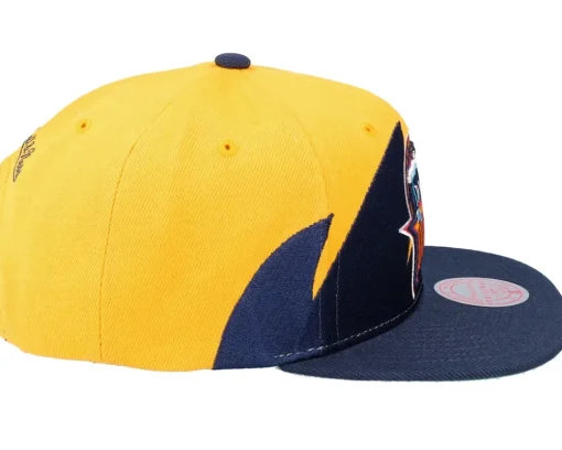 Golden State Warriors Sharktooth Yellow/Blue Snapback - Mitchell & Ness