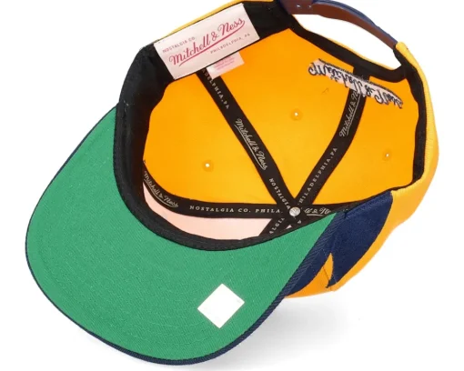 Golden State Warriors Sharktooth Yellow/Blue Snapback - Mitchell & Ness