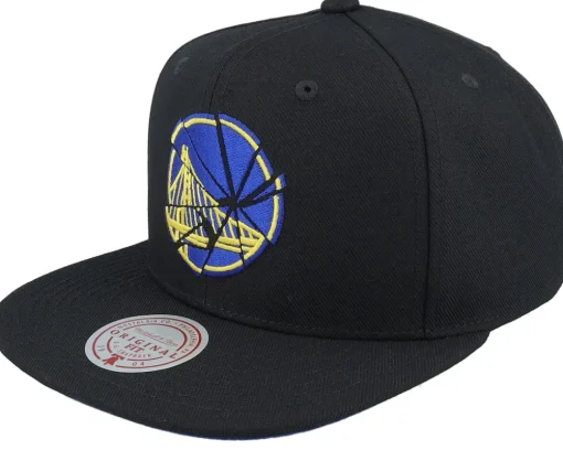 Golden State Warriors Shattered Black Snapback - Mitchell & Ness