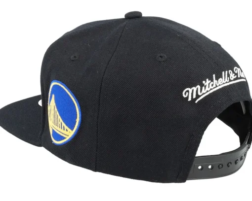 Golden State Warriors Team Script 2.0 Black Snapback - Mitchell & Ness