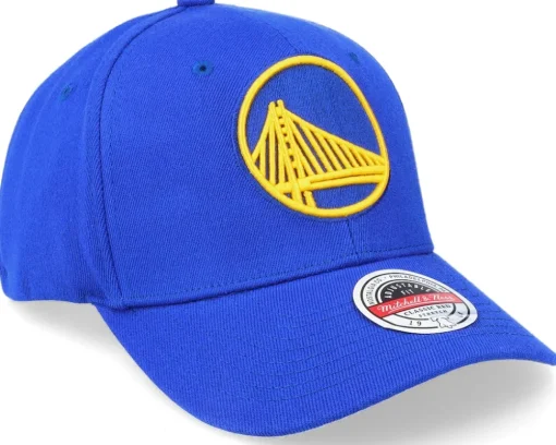Golden State Warriors Team Ground 2.0 Stretch Blue Adjustable - Mitchell & Ness