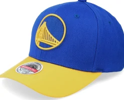 Golden State Warriors Team 2 Tone 2.0 Stretch Royal/Yellow Adjustable - Mitchell & Ness