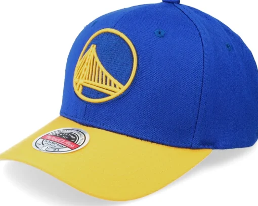Golden State Warriors Team 2 Tone 2.0 Stretch Royal/Yellow Adjustable - Mitchell & Ness
