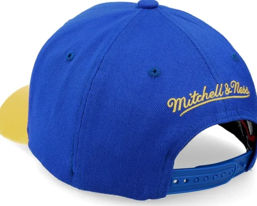 Golden State Warriors Team 2 Tone 2.0 Stretch Royal/Yellow Adjustable - Mitchell & Ness