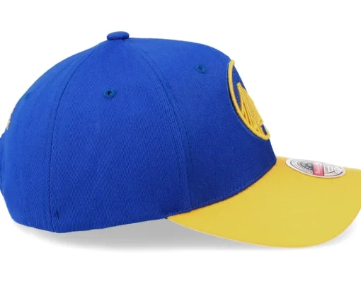 Golden State Warriors Team 2 Tone 2.0 Stretch Royal/Yellow Adjustable - Mitchell & Ness