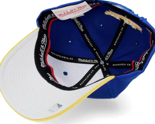 Golden State Warriors Team 2 Tone 2.0 Stretch Royal/Yellow Adjustable - Mitchell & Ness
