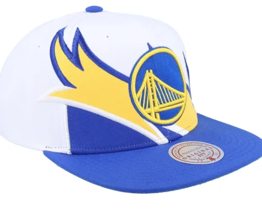Golden State Warriors Waverunner White/Blue Snapback - Mitchell & Ness