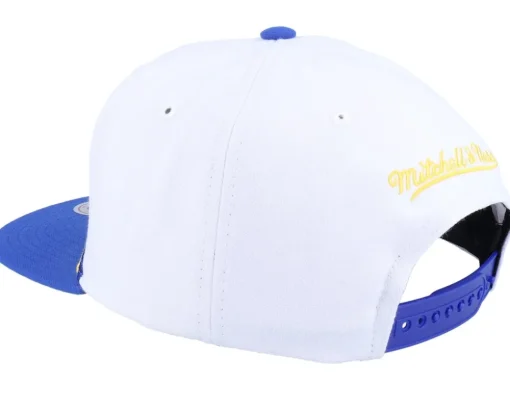 Golden State Warriors Waverunner White/Blue Snapback - Mitchell & Ness
