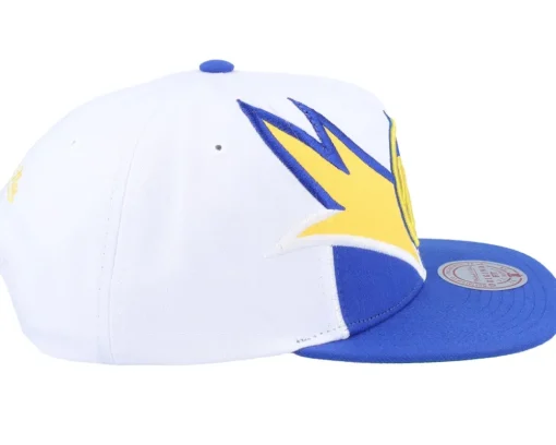 Golden State Warriors Waverunner White/Blue Snapback - Mitchell & Ness