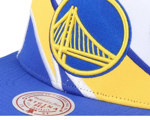 Golden State Warriors Waverunner White/Blue Snapback - Mitchell & Ness