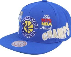Golden State Warriors World Champs Royal Snapback - Mitchell & Ness