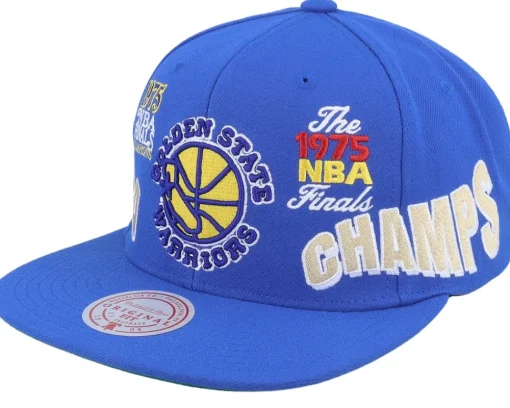 Golden State Warriors World Champs Royal Snapback - Mitchell & Ness