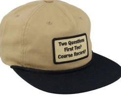 Golf Patch Logo Rope Khaki/Black Snapback - Pins & Stripes