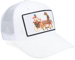 Great Speos Velvet White/White A-frame Trucker - Calza Pennello