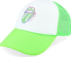 Green Painted Tounge Green/White Foam Trucker - The Rolling Stones