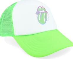 Green Painted Tounge Green/White Foam Trucker - The Rolling Stones