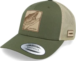 Grisjävel Laser Retro Mossgreen/Khaki Trucker - Skillfish