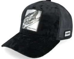 Grisjävel Silver Velvet Black A-frame Trucker - Skillfish
