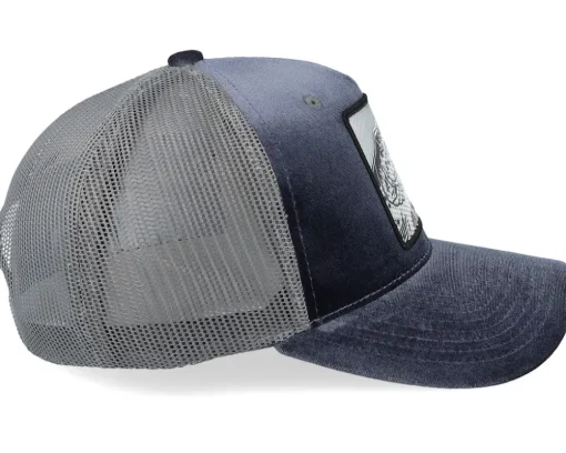 Grisjävel Silver Velvet Grey/Grey A-frame Trucker - Skillfish