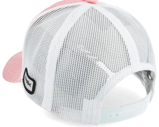 Grisjävel Silver Velvet Pink/White A-frame Trucker - Skillfish