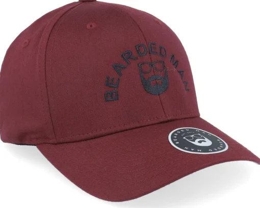 Half Circle Maroon Flexfit - Bearded Man