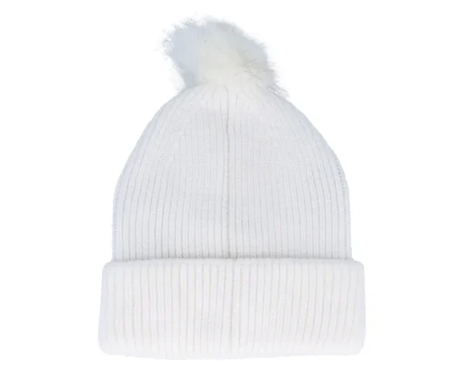 Halftime Ribbed White/White/Ghost Gray Pom - Under Armour