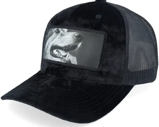 Happy Dog Big Patch Velvet Black Trucker - Calza Pennello