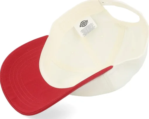 Hardwick 2 Tone Egret White/Red Dad Cap - Dickies