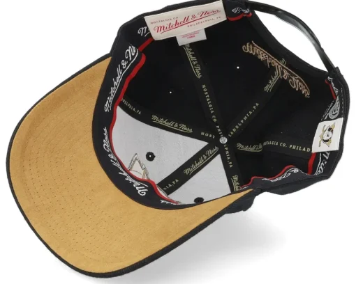Hatstore Exclusive x Anaheim Ducks TKO Leather Logo NHL Bronze/Black Adjustable - Mitchell & Ness