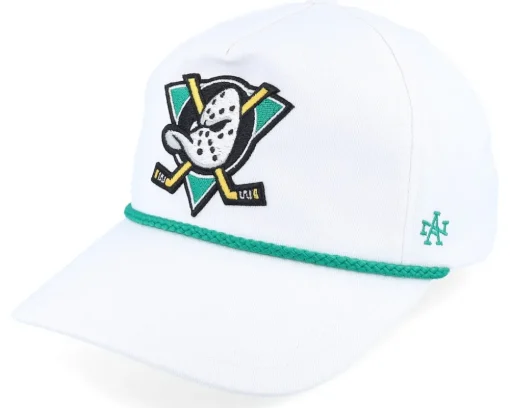Hatstore Exclusive x Anaheim Ducks Mighty Ducks Cappy White Adjustable - American Needle