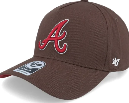 Hatstore Exclusive x Atlanta Braves World Series Sure Shot Mvp Dt Brown A-Frame Adjustable - 47 Brand