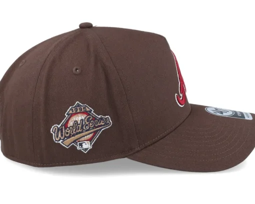 Hatstore Exclusive x Atlanta Braves World Series Sure Shot Mvp Dt Brown A-Frame Adjustable - 47 Brand