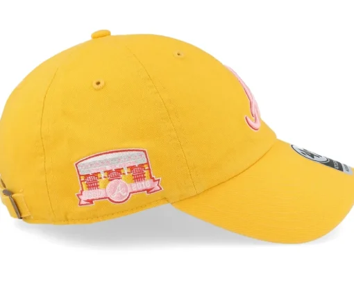 Hatstore Exclusive x Atlanta Braves Dua Yellow Gold Double Under Dad Cap - 47 Brand
