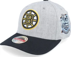 Hatstore Exclusive x Boston Bruins The Tweak Grey Heather/Black Adjustable - Mitchell & Ness
