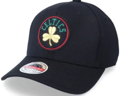 Hatstore Exclusive x Boston Celtics Luxe Black Adjustable - Mitchell & Ness