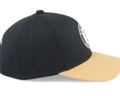 Hatstore Exclusive x Brooklyn Nets Suede Visor Black Adjustable - Mitchell & Ness